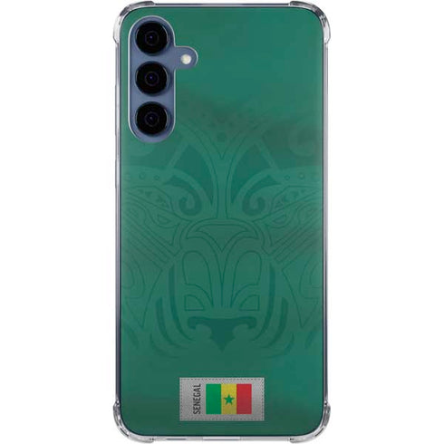 Senegal Soccer Flag Galaxy A55 5G Clear Case